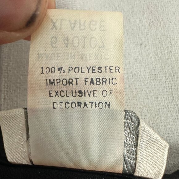 Cinema Etoile Vintage Womens Black Sleeveless Lace-Trimmed Top Size XL - Picture 5 of 5